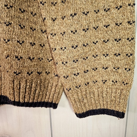 NWT Naturals Northwest Territory Mens Sweater LARGE Brown w/ Blue Birds-Eye Core - Picture 5 of 7